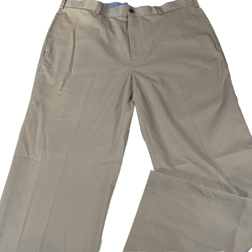 Brooks Brothers Advantage Chino Clark Fit Khaki Pants Men's 36x30 Tan Cotton